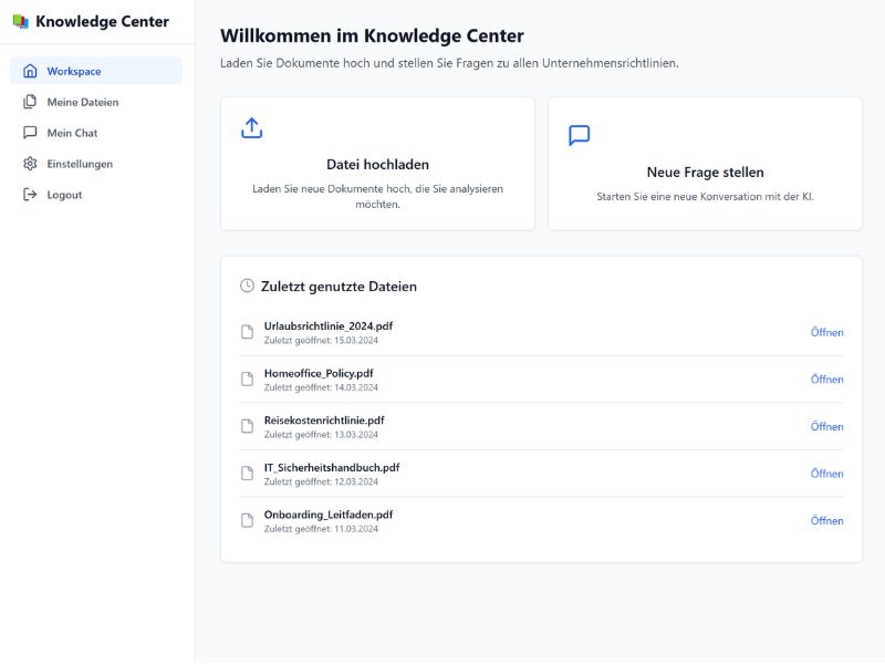 Knowledge Center Screenshot
