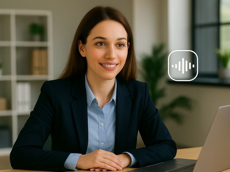 Dienstleister mit Telefonassistent
