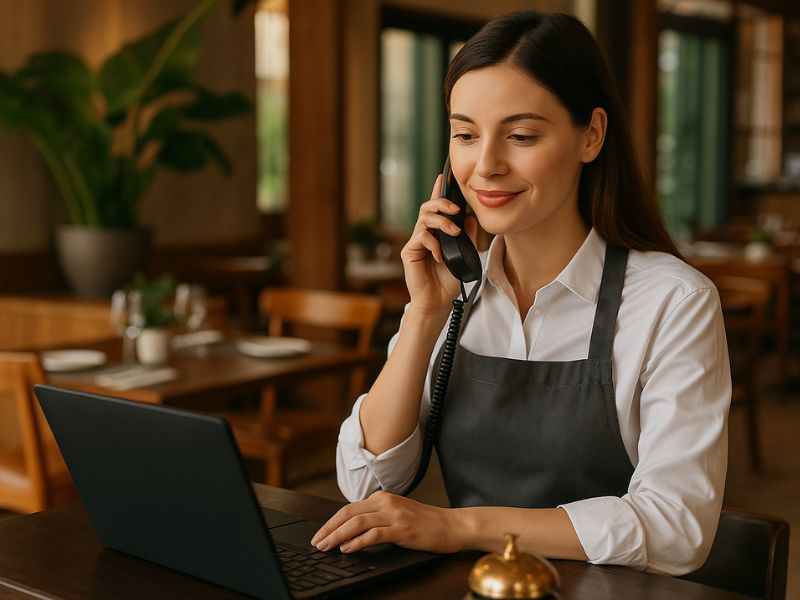 Restaurant mit Telefonassistent